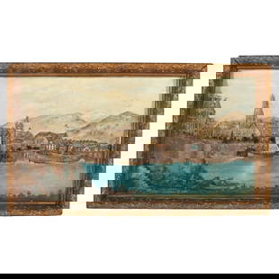 Circa 1880 Antique 3D River Town Harbor Diorama: Circa 1880 Antique 3D River Town Harbor Diorama This stunning Antique 3D River Town Harbor Scene Diorama, crafted circa 1880, captures the charm of a late 19th-century riverside town. The intricate sc