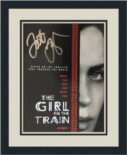 The Girl On The Train Signed Photo 11 x 14 Custom Framed JSA Authenticated: The Girl On The Train Signed Photo 11 x 14 Custom Framed JSA Authenticated This custom framed photo features the movie 'The Girl On The Train,' signed by director Tate Taylor and actress Emily Blunt.
