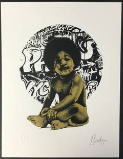 Notorious B.I.G Ready To Die Signed Mini Poster by Paul Jackson: Notorious B.I.G Ready To Die Signed Mini Poster by Paul Jackson This striking mini poster print features the iconic Notorious B.I.G. from the 'Ready To Die' album, expertly created by artist Paul Jack