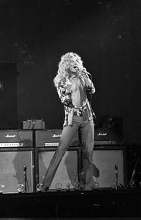 Led Zeppelin Robert Plant Stairway to Heaven Signed Limited Edition Giclee 28 x 20 Framed: Led Zeppelin Robert Plant Stairway to Heaven Signed Limited Edition Giclee 28 x 20 Framed This stunning limited edition giclee features a black and white photograph of Robert Plant from Led Zeppelin,