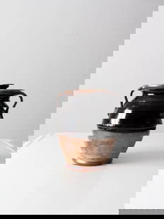 John Tiller Vintage Studio Pottery Jar 9.5 Inch Signed 2002: John Tiller Vintage Studio Pottery Jar 9.5 Inch Signed 2002 This vintage studio pottery jar, crafted in 2002 by artist John Tiller, showcases exquisite hand-crafted details. The jar features beautiful