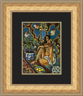 Henri Matisse A Decorative Figure Print 19x16 Framed Art: Henri Matisse A Decorative Figure Print 19x16 Framed Art This stunning custom framed print by renowned artist Henri Matisse features the artwork titled 'A Decorative Figure on an Oriental Background.'