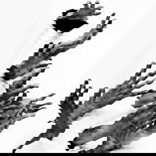 Limited Edition 15 Society Black & White Photography by Olha Stepanian 24 x 24: Limited Edition 15 Society Black & White Photography by Olha Stepanian 24 x 24 "Society" is a captivating black and white photography piece by artist Olha Stepanian, created in 2014. This striking wor