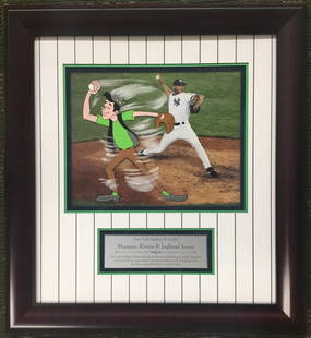 Hand Painted Jughead Animation Cel Featuring Mariano Rivera 1980: Hand Painted Jughead Animation Cel Featuring Mariano Rivera 1980 This captivating hand-painted animation production cel features Jughead from the iconic Archie series, produced by Filmation in 1980. T