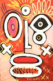 Vera Kochubey Lucky Totem Neo-Expressionist Painting 81 x 53 Inch 2024
