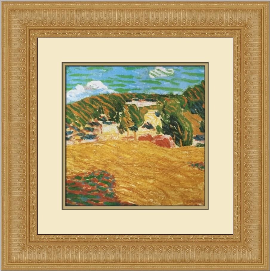 Roderic O'Conor Field of Corn Custom Framed Print 19x19 Impressionism: Roderic O'Conor Field of Corn Custom Framed Print 19x19 Impressionism Capture the essence of Impressionism with this stunning custom framed print, "Field of Corn at Pont-Aven" by Roderic O'Conor. Size