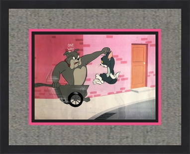 Hanna-Barbera Tom & Jerry Killer Framed Animation Cel 16 x 20 Limited Edition: Hanna-Barbera Tom & Jerry Killer Framed Animation Cel 16 x 20 Limited Edition This stunning hand-painted animation production cel features Tom Butch from the beloved Hanna-Barbera classic, Tom and Jer