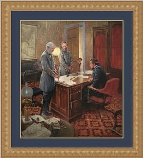 Mort Kunstler White House Strategy Signed Limited Edition Framed Print 30x28: Mort Kunstler White House Strategy Signed Limited Edition Framed Print 30x28 This stunning limited edition print titled 'White House Strategy' by renowned artist Mort Kunstler captures a moment in Civ