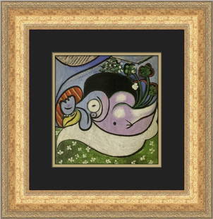 Pablo Picasso The Dreamer Custom Framed Print 17x17 Abstract Art: Pablo Picasso The Dreamer Custom Framed Print 17x17 Abstract Art This exquisite custom framed print titled "The Dreamer" by Pablo Picasso showcases a stunning abstract expressionism style. Measuring 1