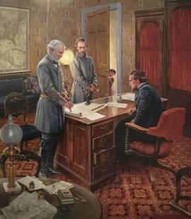 Mort Kunstler White House Strategy Limited Edition Signed Print 27 x 24: Mort Kunstler White House Strategy Limited Edition Signed Print 27 x 24 This striking print, titled 'White House Strategy', by renowned artist Mort Kunstler captures a moment from Civil War history wi