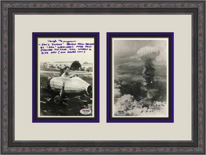 Hugh Ferguson Robert Stack Signed Photos Custom Frame PSA/DNA 17x13: Hugh Ferguson Robert Stack Signed Photos Custom Frame PSA/DNA 17x13 This unique custom-framed piece features two signed photographs: one from Hugh Ferguson and the other from Robert Stack. The 7" x 5"