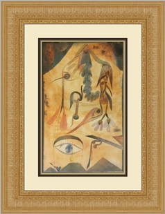 Paul Klee Sad Flower Custom Framed Art Print 22 x 18: Paul Klee Sad Flower Custom Framed Art Print 22 x 18 This captivating custom framed print titled 'Sad Flower' by renowned artist Paul Klee showcases the unique style of Impressionism. The piece, produ