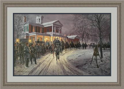 Mort Kunstler Limited Edition Signed Print 26 x 36 Framed Artwork: Mort Kunstler Limited Edition Signed Print 26 x 36 Framed Artwork Celebrate the spirit of the Civil War era with this stunning limited edition print titled 'In The Hands Of Providence' by renowned art
