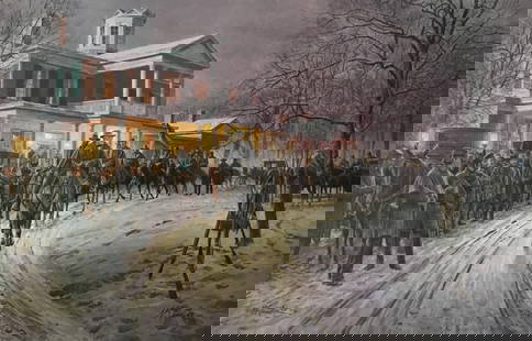 Mort Kunstler Merry Christmas General Lee Signed Limited Edition Print 23 x 32: Mort Kunstler Merry Christmas General Lee Signed Limited Edition Print 23 x 32 Celebrate the legacy of the Civil War with this stunning limited edition print titled 'Merry Christmas General Lee' by re