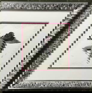 Erte Zephyr II Signed Embossed Serigraph Art Deco Framed 23x23: Erte Zephyr II Signed Embossed Serigraph Art Deco Framed 23x23 This stunning piece, titled "Zephyr II," is a signed and numbered embossed serigraph by the renowned artist Erte. Created in 1985, this a