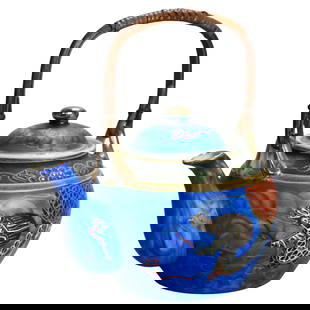 Signed Antique Asian Dragon Teapot C1920 Hand Painted Porcelain: Signed Antique Asian Dragon Teapot C1920 Hand Painted Porcelain This exquisite antique Asian hand-painted porcelain teapot features a striking dragon motif and is signed, dating back to circa 1920. Wi