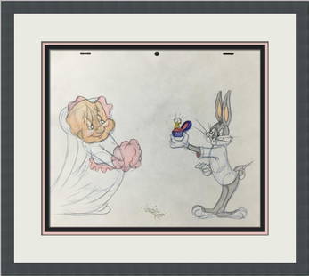 Virgil Ross Signed Bugs Bunny Elmer Fudd Model Sheet Custom Framed 16x18: Virgil Ross Signed Bugs Bunny Elmer Fudd Model Sheet Custom Framed 16x18 This original signed model sheet drawing features the iconic characters Bugs Bunny and Elmer J. Fudd, expertly illustrated by V
