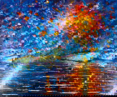 Yachts By The Sun Limited Edition Giclee 1/25 by Leonid Afremov 91x114cm Canvas: Yachts By The Sun Limited Edition Giclee 1/25 by Leonid Afremov 91x114cm Canvas "Yachts By The Sun" is a stunning limited edition giclee hand-painted by the renowned artist Leonid Afremov. This exquis