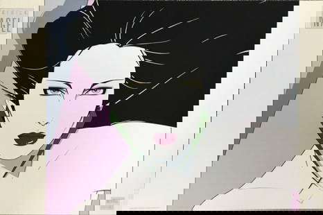 Patrick Nagel 1984 Serigraph Girl with Green Earrings 24 x 36 Vintage Art Print: Patrick Nagel 1984 Serigraph Girl with Green Earrings 24 x 36 Vintage Art Print Celebrate the iconic artwork of Patrick Nagel with this vintage serigraph titled 'Girl with Green Earrings.' Produced in