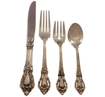 Lunt Eloquence Sterling Silver 48-Piece Flatware Set with Storage Chest: Lunt Eloquence Sterling Silver 48-Piece Flatware Set with Storage Chest Introducing the Eloquence by Lunt Sterling Silver Flatware Service Set, a remarkable collection that embodies sophistication and