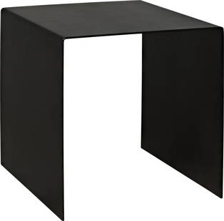 Small Yves Side Table in Black Steel Matte Black: Small Yves Side Table in Black Steel Matte Black The Small Yves Side Table in Black Metal is a stylish addition to your space, showcasing a sleek industrial design. Crafted from durable industrial ste