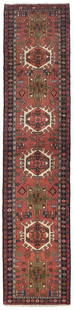 Vintage Hand-Knotted Wool Oriental Runner Rug 2'8 x 12'1 Tribal Geometric: Vintage Hand-Knotted Wool Oriental Runner Rug 2'8 x 12'1 Tribal Geometric Enhance your space with this exquisite vintage hand-knotted Oriental runner rug, measuring 2'8 x 12'1. Crafted from high-quali
