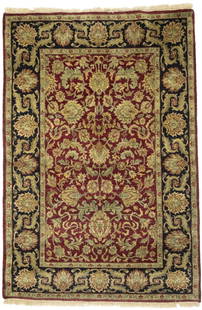 Handmade Oriental Floral Area Rug 4'0 x 6'0 Wool Traditional Design: Handmade Oriental Floral Area Rug 4'0 x 6'0 Wool Traditional Design This exquisite Handmade Oriental Rug features a classic floral design, perfect for enhancing your entryway or home decor. Measuring