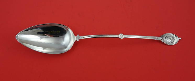 Wendt Medallion Sterling Silver Serving Spoon 12 Inches: Wendt Medallion Sterling Silver Serving Spoon 12 Inches This exquisite serving spoon is crafted from high-quality sterling silver and features the elegant Medallion pattern by Wendt. Measuring 12 inch