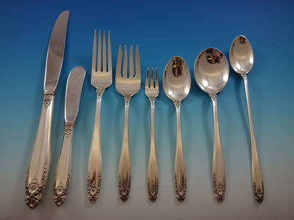 International Sterling Silver Prelude Flatware Set for 12 114 Pieces with Storage Chest: International Sterling Silver Prelude Flatware Set for 12 114 Pieces with Storage Chest Enhance your dining experience with the Prelude by International Sterling Silver Flatware Set, designed for 12 a