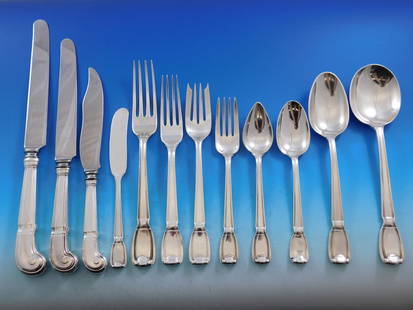 Tiffany & Co Castilian Sterling Silver Flatware Set 150 pcs for 12 with Storage Chest: Tiffany & Co Castilian Sterling Silver Flatware Set 150 pcs for 12 with Storage Chest Experience the elegance of the Castilian pattern by Tiffany & Co, a stunning sterling silver flatware set that cat