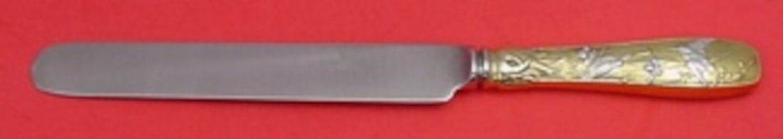 Tiffany & Co Japanese Sterling Silver Knife 9 3/8 Vermeil Bird Handle: Tiffany & Co Japanese Sterling Silver Knife 9 3/8 Vermeil Bird Handle This exquisite Japanese knife by Tiffany & Co. is crafted from sterling silver and features a stunning vermeil handle adorned with