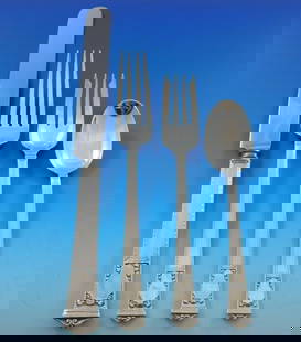 Tiffany & Co San Lorenzo Sterling Silver 4-Piece Dinner Place Setting: Tiffany & Co San Lorenzo Sterling Silver 4-Piece Dinner Place Setting Enhance your dining experience with this exquisite 4-piece place setting from the San Lorenzo pattern by Tiffany & Co. Crafted fro