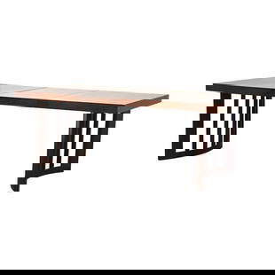 Mid Century Mahogany Dining Table with 2 Leaves 62" x 40": Mid Century Mahogany Dining Table with 2 Leaves 62" x 40" This mid-century modern dining table is crafted from rich mahogany, showcasing a stunning brown finish. It features two extendable 12" leaves,