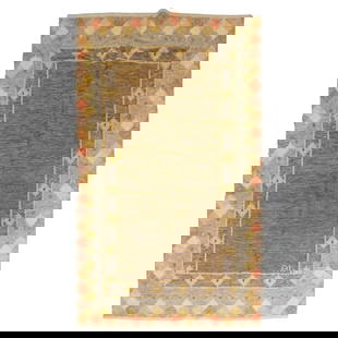 Vintage Swedish Kilim Hand-Knotted Wool Scandinavian Modern 52 x 79: Vintage Swedish Kilim Hand-Knotted Wool Scandinavian Modern 52 x 79 This vintage Swedish Kilim showcases the elegance of Scandinavian Modern design, hand-knotted from high-quality wool. Measuring 4'4"