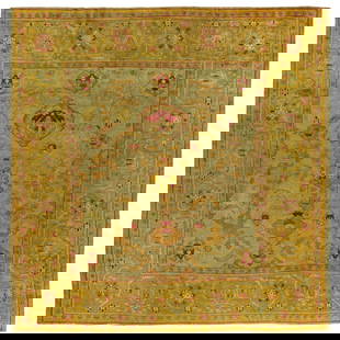 Antique Turkish Oushak Square Rug Early 20th Century 12' x 12'2'' Wool Hand-Woven: Antique Turkish Oushak Square Rug Early 20th Century 12' x 12'2'' Wool Hand-Woven Discover the exquisite craftsmanship of this antique Turkish Oushak rug from the early 20th century. Featuring an all-