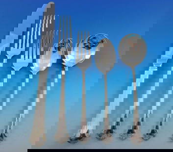 Towle Chippendale Sterling Silver Flatware Set for 12 60 Pieces: Towle Chippendale Sterling Silver Flatware Set for 12 60 Pieces Experience elegance with the Chippendale by Towle Sterling Silver Flatware Set for 12, comprising a total of 60 exquisite pieces. This s