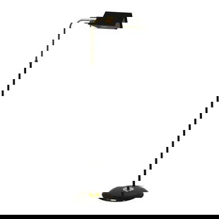 Mid Century Modern Black Brass Floor Lamp 47.5 Tall 17.5 Wide: Mid Century Modern Black Brass Floor Lamp 47.5 Tall 17.5 Wide Illuminate your space with this stylish mid-century modern floor lamp, featuring a sleek black finish complemented by elegant brass detail
