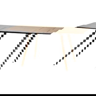 Paul McCobb 1960s Maple Dining Table with Extensions 60.5": Paul McCobb 1960s Maple Dining Table with Extensions 60.5" This stunning mid-century modern dining table, designed by Paul McCobb for Winchendon's Planner Group, showcases the timeless elegance of sol