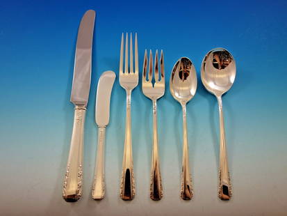 International Silver Courtship Sterling Flatware Set 77 Pieces for 12: International Silver Courtship Sterling Flatware Set 77 Pieces for 12 This exquisite Courtship flatware set by International Sterling Silver features 77 pieces, perfect for hosting elegant gatherings.