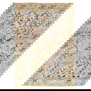 Hand-Woven Rustic Persian Bakhtiari Rug 55 x 79 Iran Circa 1940: Hand-Woven Rustic Persian Bakhtiari Rug 55 x 79 Iran Circa 1940 Enhance your space with this stunning Rustic Persian Bakhtiari Rug, a true embodiment of traditional craftsmanship. Hand-woven from high