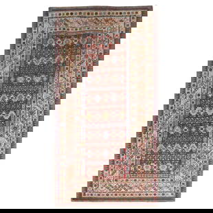 Antique 19th Century Caucasian Chi Chi Kuba Kazak Rug 58 x 102: Antique 19th Century Caucasian Chi Chi Kuba Kazak Rug 58 x 102 Explore the beauty of this exquisite Antique Caucasian Chi Chi Kuba rug, a remarkable piece from the late 19th century. This hand-woven w
