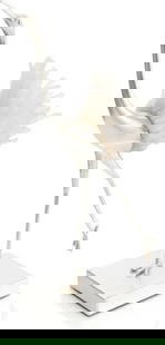 John-Richard Elegant Egret Sculpture with Quartz Crystal Feathers: John-Richard Elegant Egret Sculpture with Quartz Crystal Feathers This stunning sculpture features an elegant egret adorned with sparkling quartz feathers, crafted in an American Classical Style. The