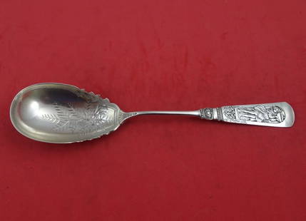 Gorham Fontainebleau Sterling Silver Berry Spoon Ovoid 8.5 Inch: Gorham Fontainebleau Sterling Silver Berry Spoon Ovoid 8.5 Inch Introducing a stunning serving spoon from the Fontainebleau pattern by Gorham, crafted from high-quality sterling silver (.925). Measuri