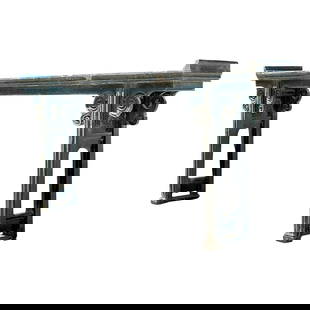 Vintage Asian Reclaimed Wood Console Table Ebony 88" x 12.5" x 38.25": Vintage Asian Reclaimed Wood Console Table Ebony 88" x 12.5" x 38.25" Introduce a touch of timeless elegance to your home with this Vintage Asian Reclaimed Wood Console Table. Meticulously crafted fro