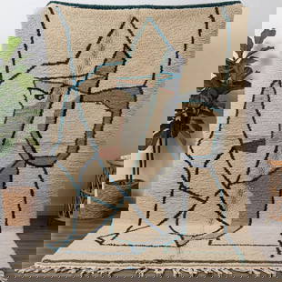 Picasso Inspired Handmade knoted Rug 128" x 256" Natural Wool: Picasso Inspired Handmade knoted Rug 128" x 256" Natural Wool PLEASE NOTE: Framed Large or heavy items do not have shipping costs included. The exact shipping cost will be added to your invoice post a