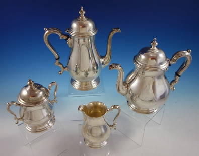 International Sterling Kenilworth 4-Piece Tea Set 1850-1899: International Sterling Kenilworth 4-Piece Tea Set 1850-1899 Elevate your tea time with the exquisite Kenilworth 4-piece tea set from International Sterling. Crafted from sterling silver and dating bac