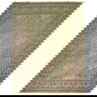 Persian Tabriz Garden Carpet with Love Poem 8'8 x 12'1: Persian Tabriz Garden Carpet with Love Poem 8'8 x 12'1 This stunning Persian Tabriz carpet showcases an exquisite garden design, reminiscent of traditional Bakhtiari patterns. Crafted from high-qualit