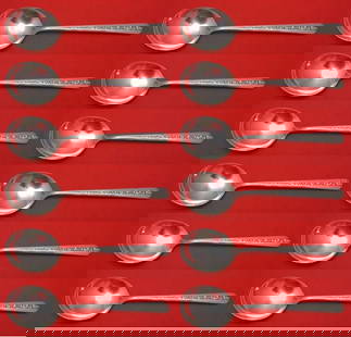 Towle Rambler Rose Sterling Silver Cream Soup Spoon Set 12 Pieces 6 3/8 Inch: Towle Rambler Rose Sterling Silver Cream Soup Spoon Set 12 Pieces 6 3/8 Inch Elevate your dining experience with this exquisite 12-piece set of Rambler Rose cream soup spoons by Towle. Crafted from hi