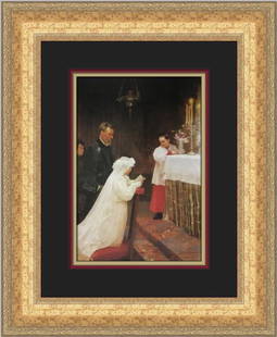 Pablo Picasso First Communion Custom Framed Print 18 x 16 in Expressionism: Pablo Picasso First Communion Custom Framed Print 18 x 16 in Expressionism This custom framed print titled 'First Communion' by Pablo Picasso showcases a captivating expressionism and impressionism st