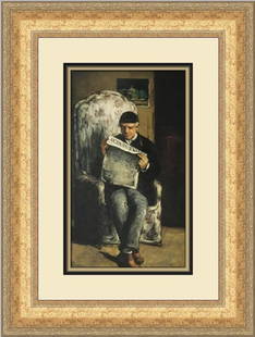 Paul Cezanne Portrait of Louis-Auguste Cezanne Custom Framed 19" x 17" Print: Paul Cezanne Portrait of Louis-Auguste Cezanne Custom Framed 19" x 17" Print This custom framed print features Paul Cezanne's iconic portrait of Louis-Auguste Cezanne, showcasing the artist's masterfu